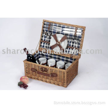 Outdoor picnic basket/wicker basket, for 2/4 person